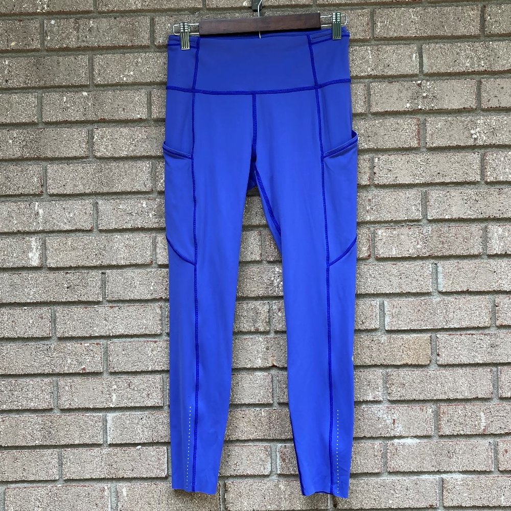 LULULEMON Blue Fast & Free Leggings Sz 6